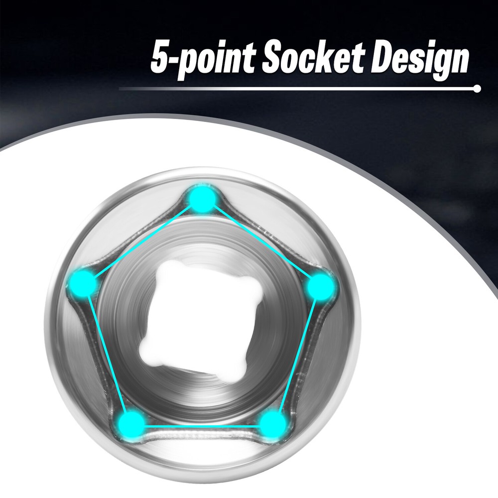 Utility Impact 5-Point Socket 3/8" Drive 51/64" for Fire Hydrant 5-Point Nuts