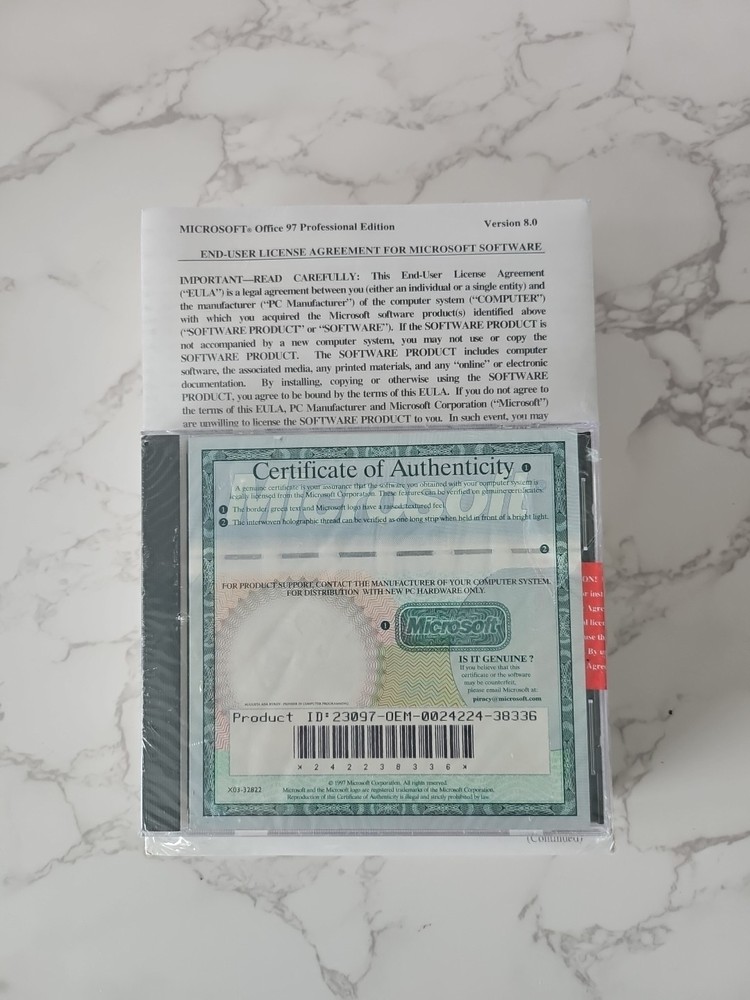 Microsoft Office 97 Professional Edition Sealed