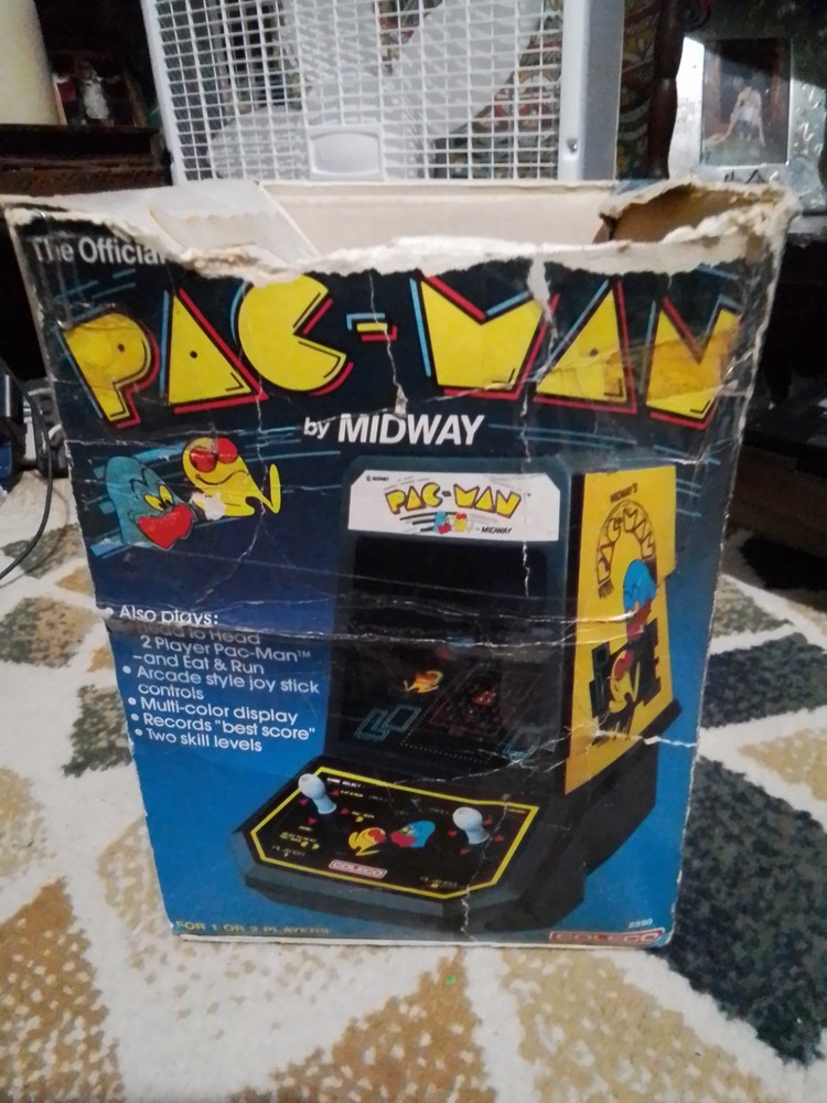 1982 Coleco Pac-Man Mini Arcade Version With Original Box. Works Great.