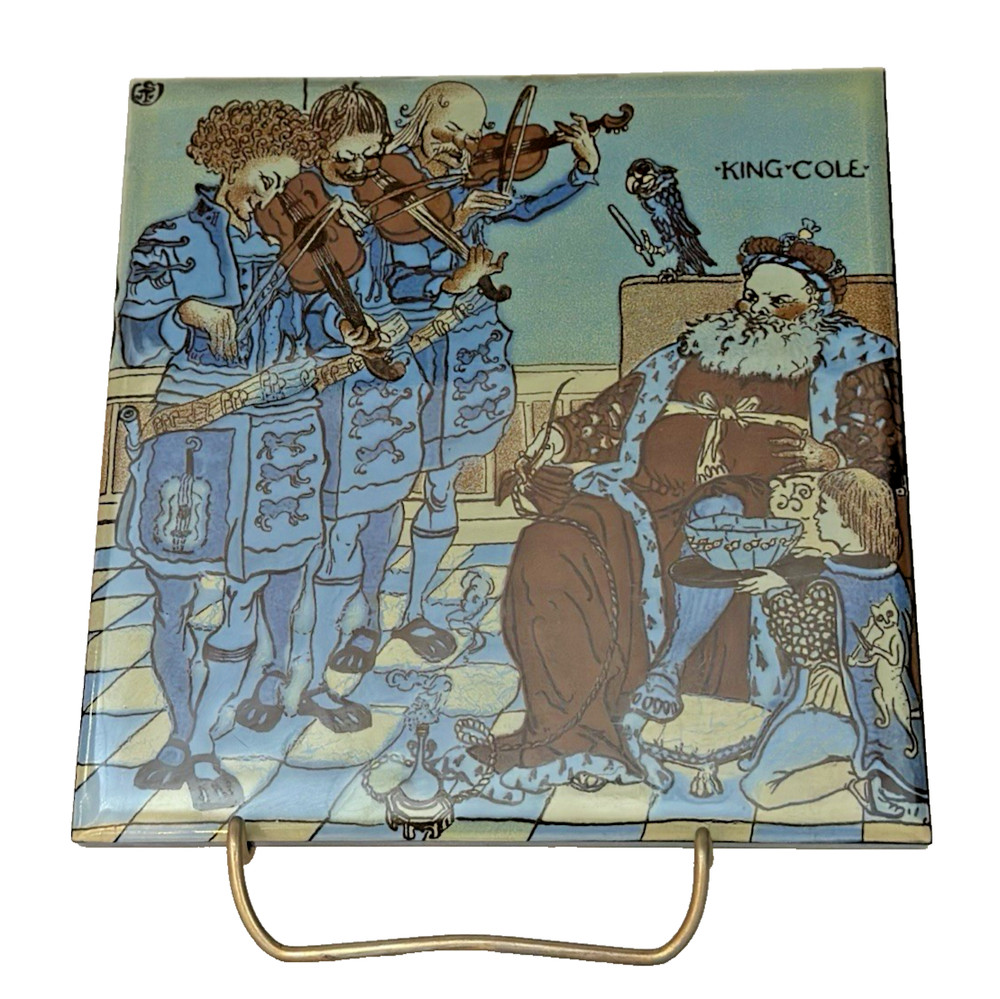 MOSAIC TILE COMPANY "KING COLE" 6" TILE....SIGNED & MINT!
