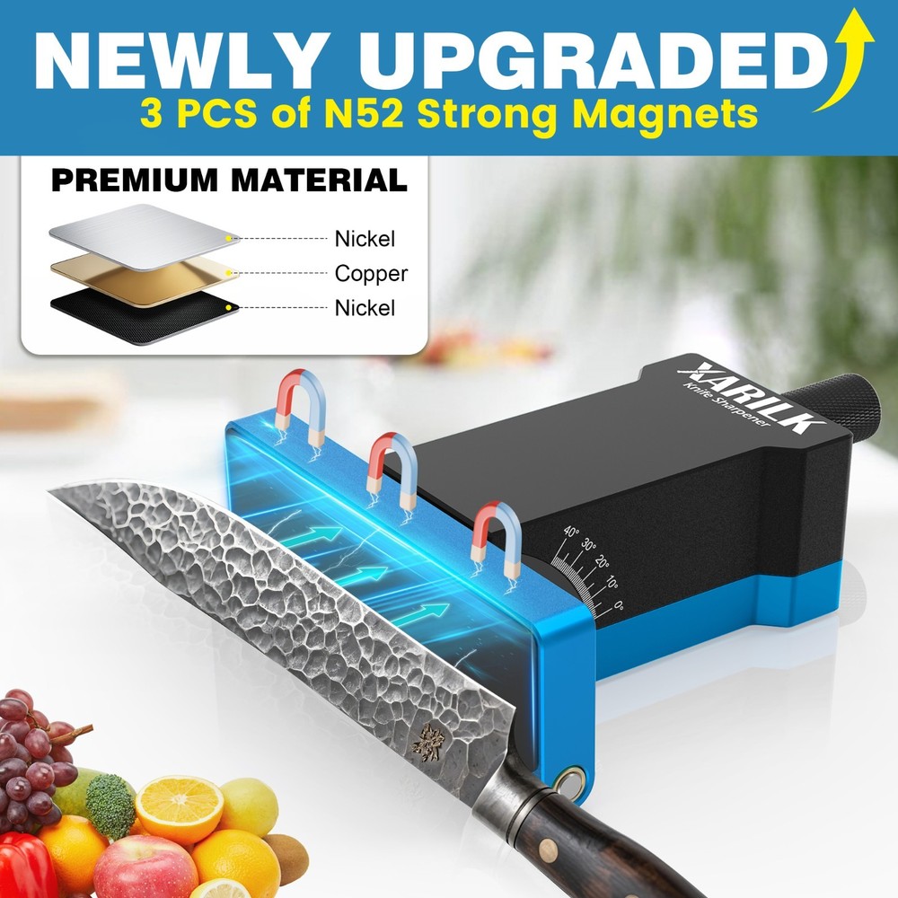 Upgraded Rolling Knife Sharpener Kit – Adjustable 10 – 40°, Compact & Portable