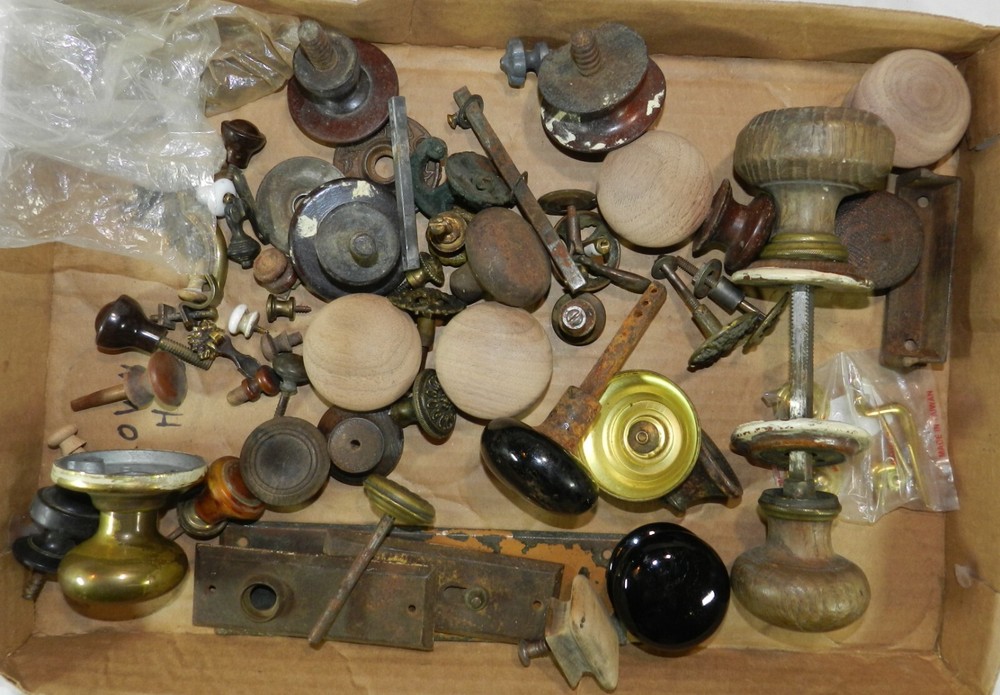 Large Lot of vintage Knobs and related Hardware - Various sizes and shapes
