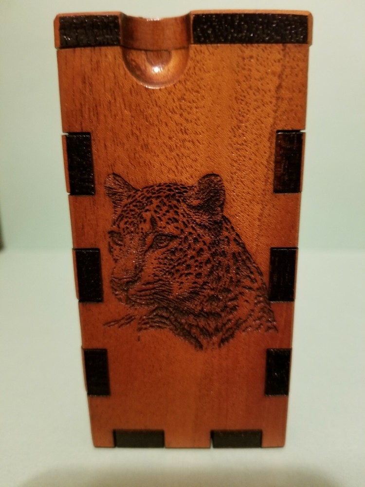 LEOPARD BOX!!!!,dugout  ONEHITTER . ENGRAVED,PIPE, STASH BOX,MEDICINAL CUSTOM