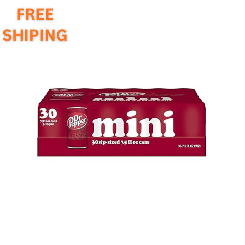 Dr Pepper Mini Cans 7.5 fl oz Soda – 30 Pack