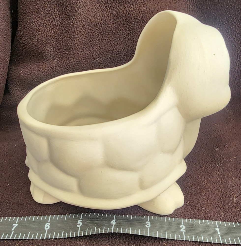 Ready to Paint Ceramic Bisque Turtle Planter