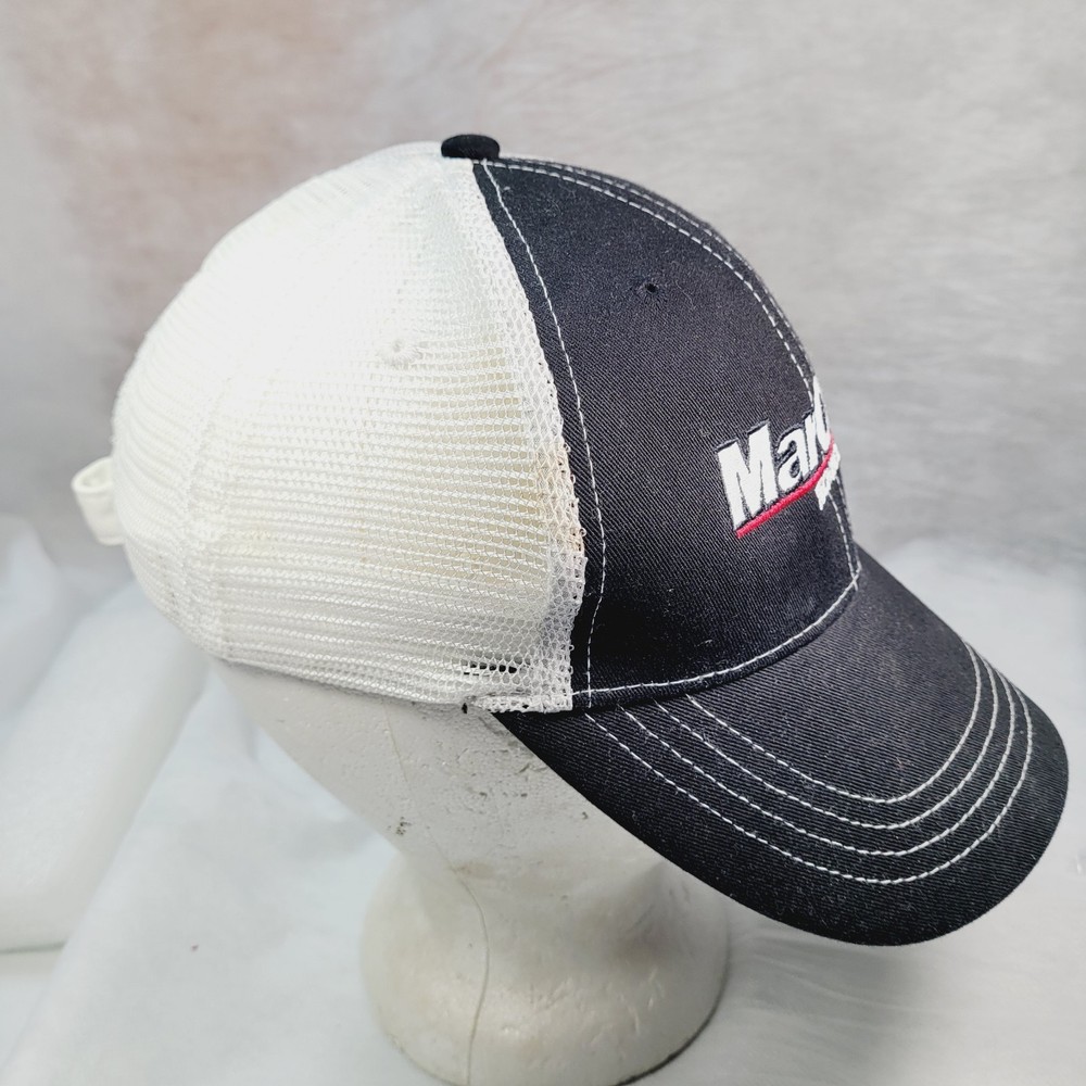 Rare MarCum Technologies Mesh Cap, Black & White Adjustable