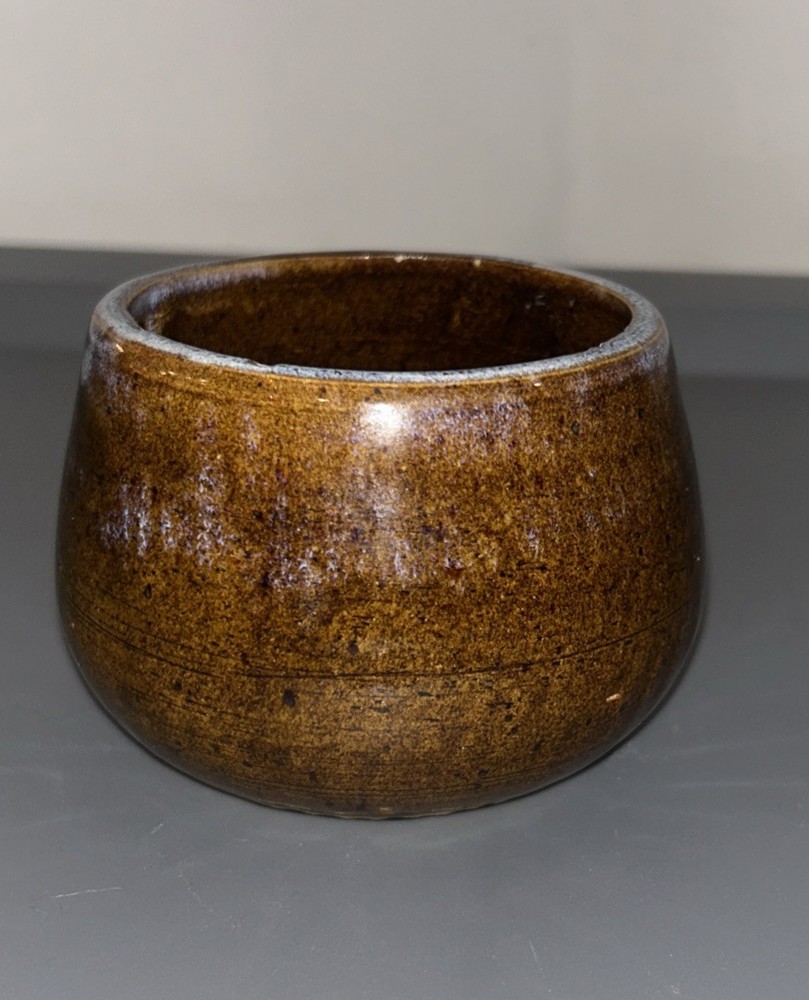 Artist Signed Drip Glaze Bowl