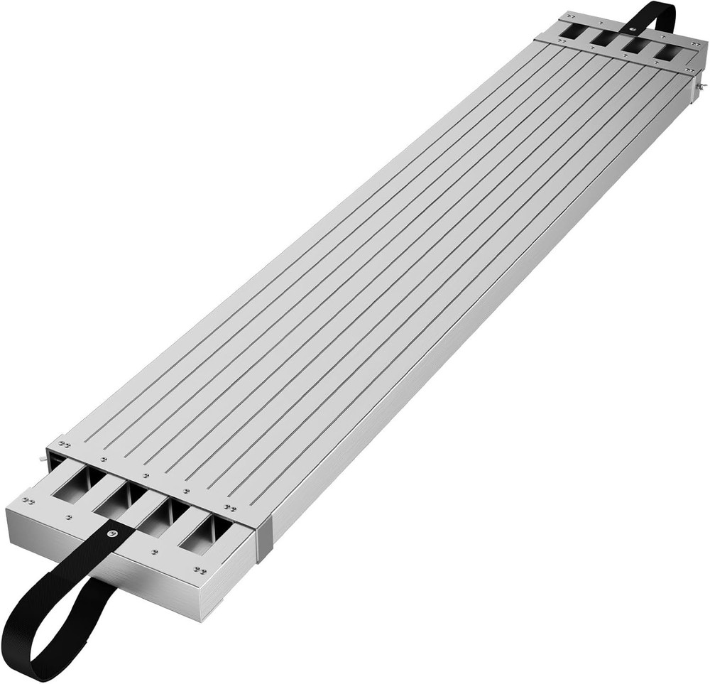 6-9 Ft Extendable Aluminum Work Plank,440lbs with Skid-Proof Platform Scaffold