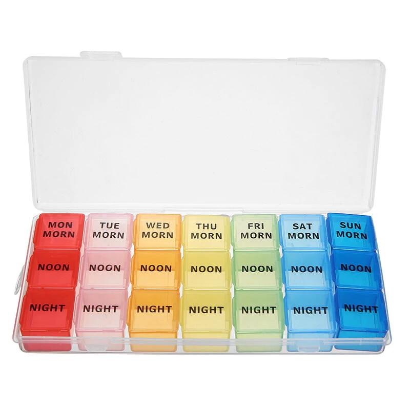 7 Day Weekly Medication Pill Organizer Storage Container Box Case 3 Times A Day