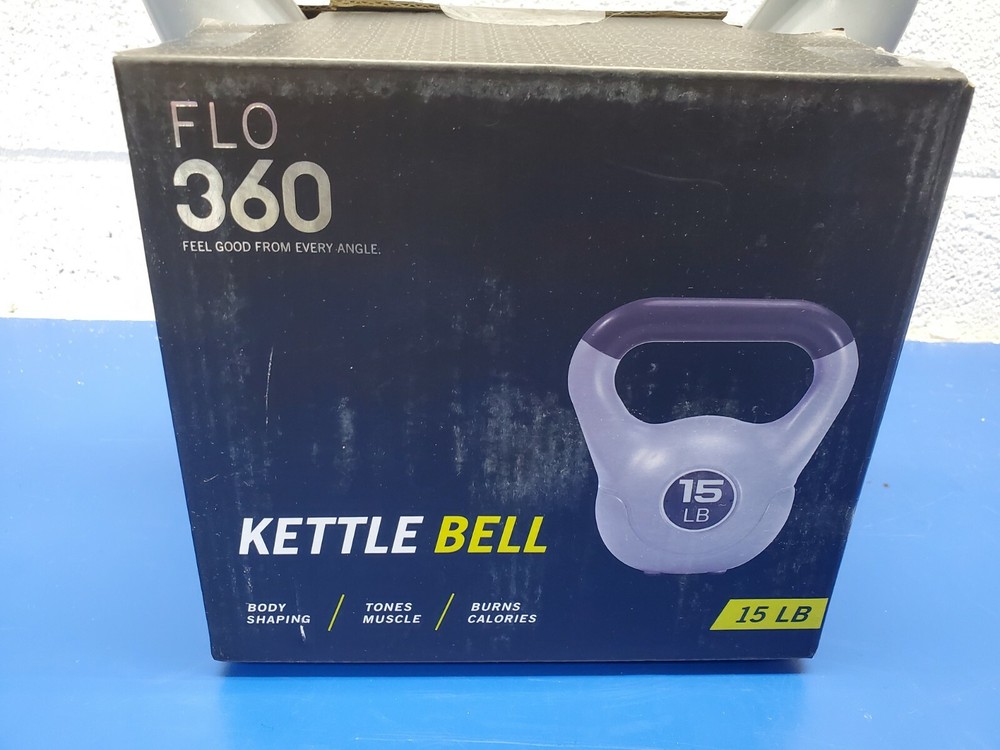 Flo 360 15 Lb Kettle Bell Rubber Coated