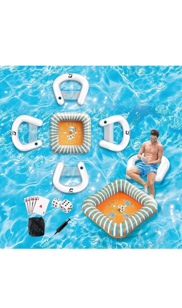 Cipton Inflatable Card Game Table Set - Pool Toys