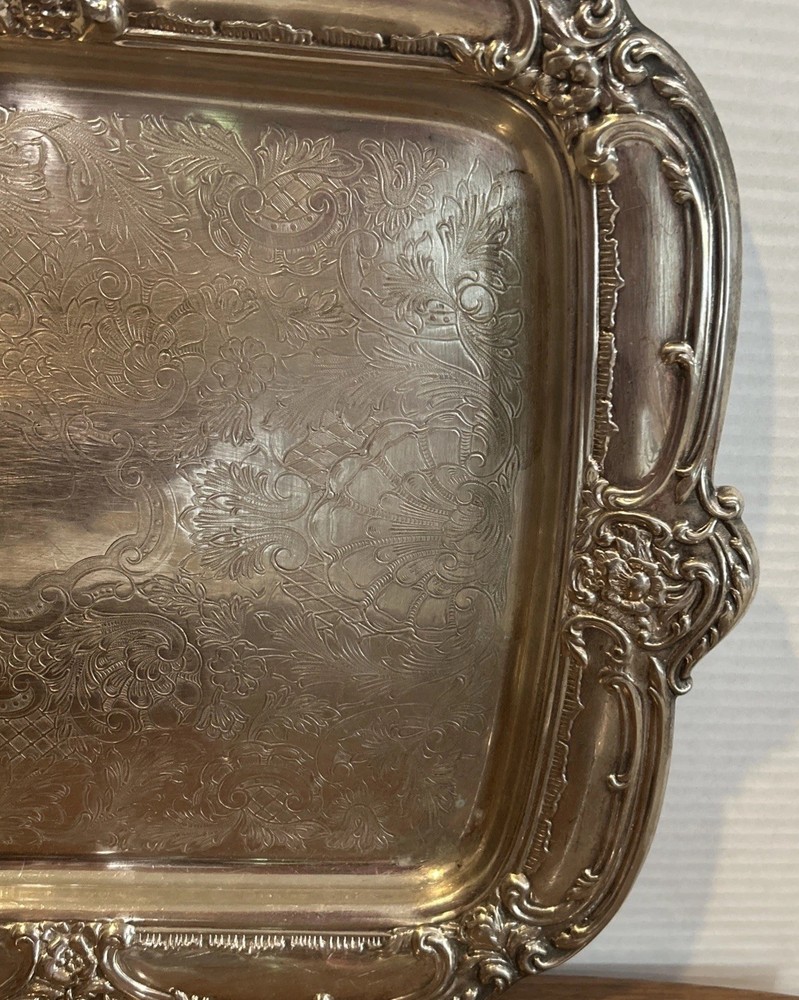 Vintage Oneida OL USA Silver Rectangular Serving Platter