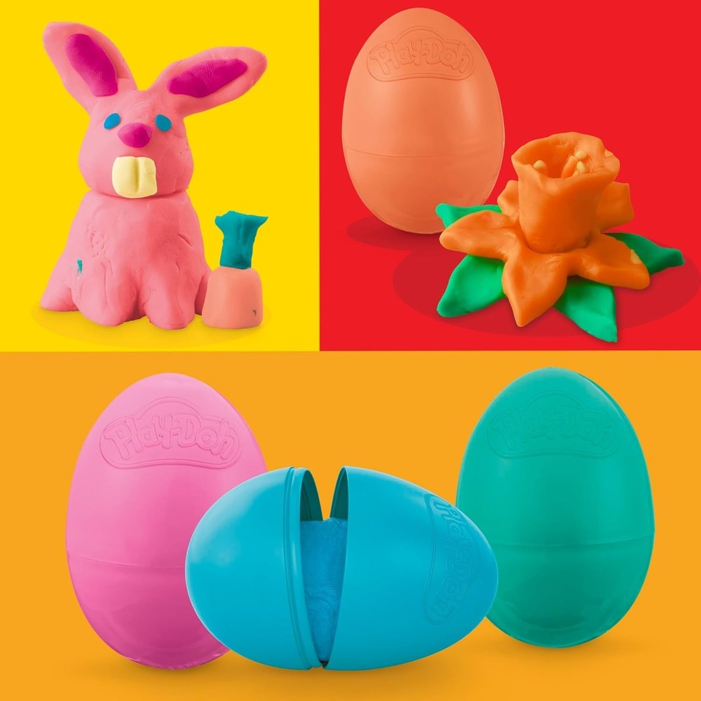 Play-Doh Eggs 24-Pack: Colorful Modeling Compound for Creative Play - Non-Toxic