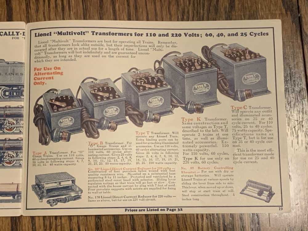 1929 Lionel Train Catalog