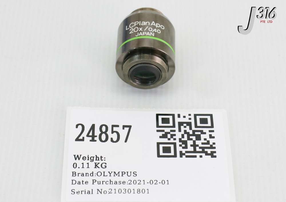 24857 OLYMPUS MICROSCOPE OBJECTIVE LENS LCPLANAPO 20X/0.40