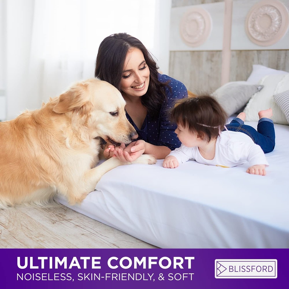 Plastic Mattress Protector - Heavy Duty, Twin Size Fitted Vinyl - Plastic Mat...