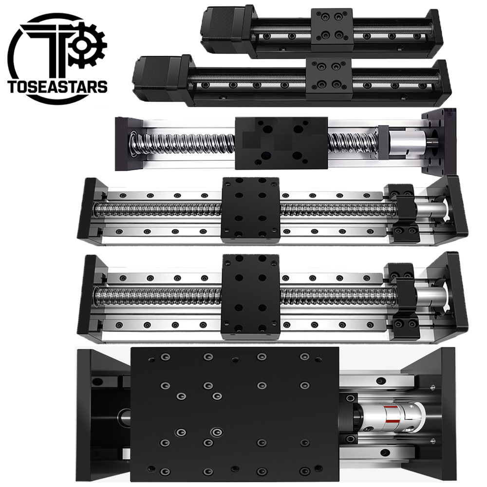 Manual/Electric Slide Table Linear Actuator Module Stage T-Type/Ball screw Kits