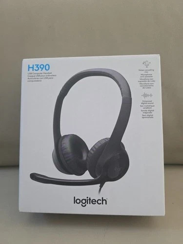Logitech USB Computer Headset Wired Headset H390 - open box