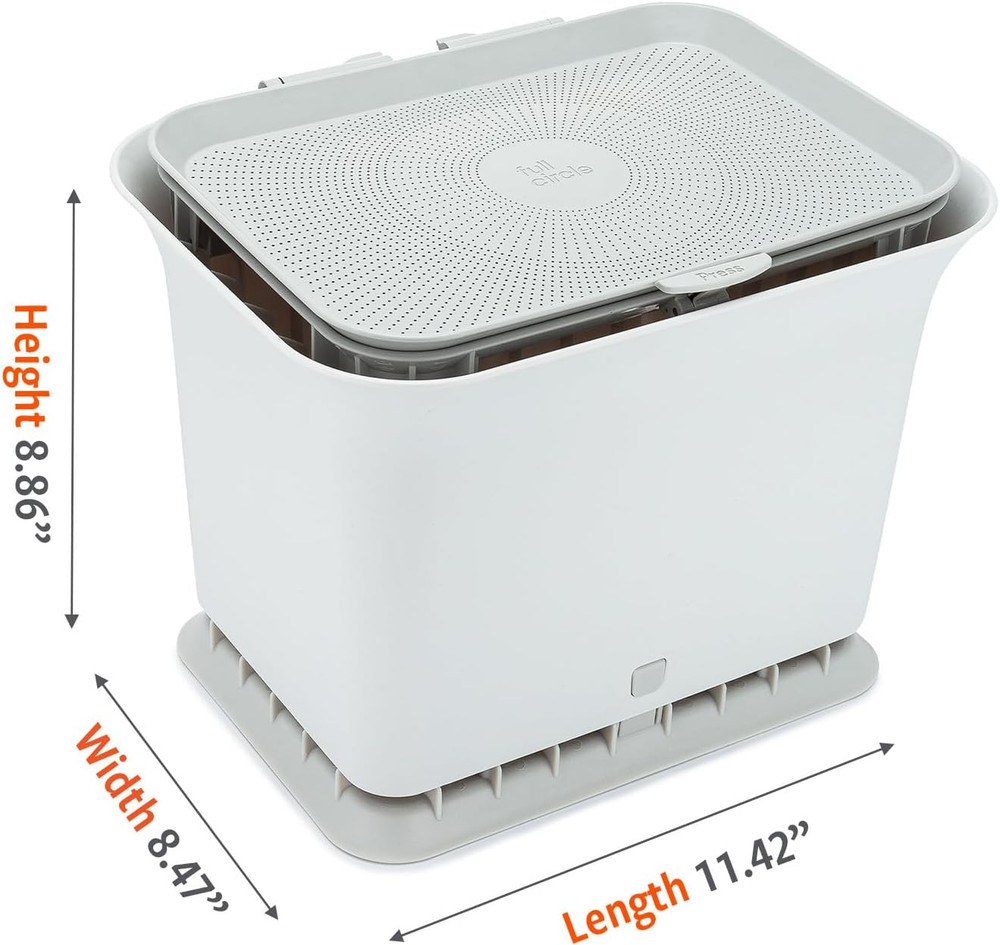 Fresh Air Kitchen Compost Bin – Odor-Reducing Countertop Compost Container with