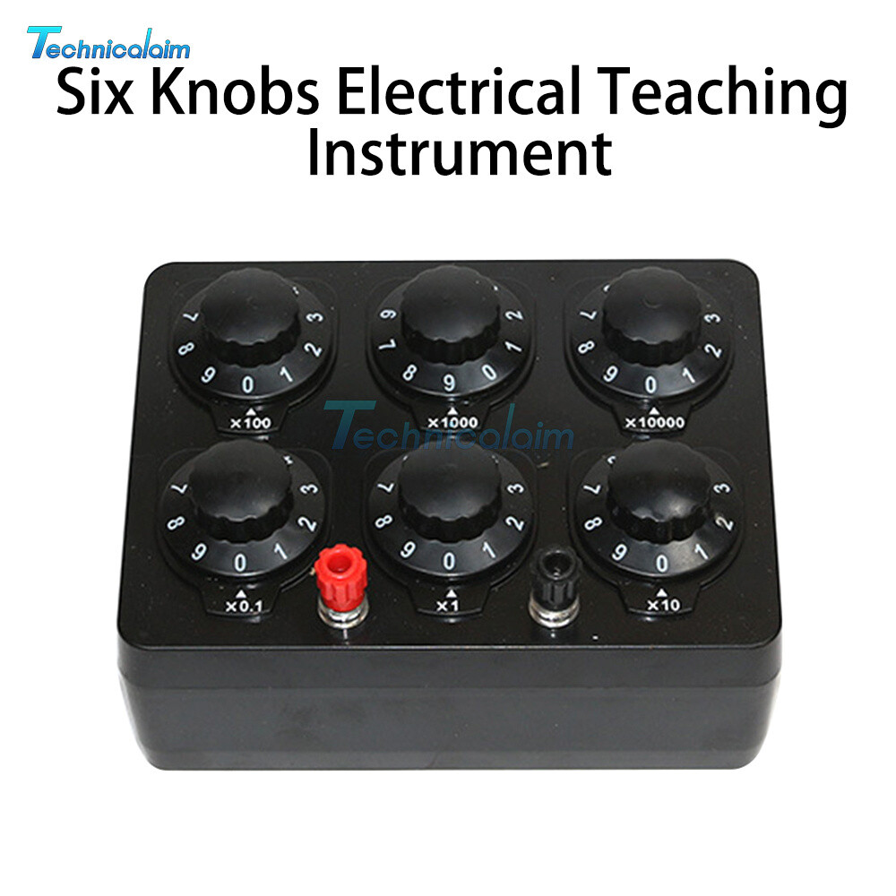 0-99999Ohm 0.5W 6knobs Simple Resistance Box Resistor Electrical teaching-