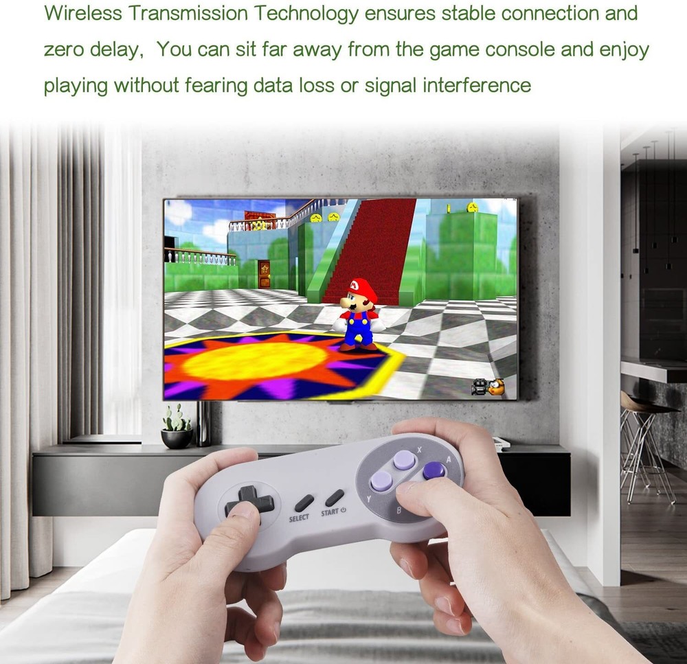 2Pack 2.4G Wireless USB SNES Controller Gamepad Joystick For PC MAC Raspberry Pi