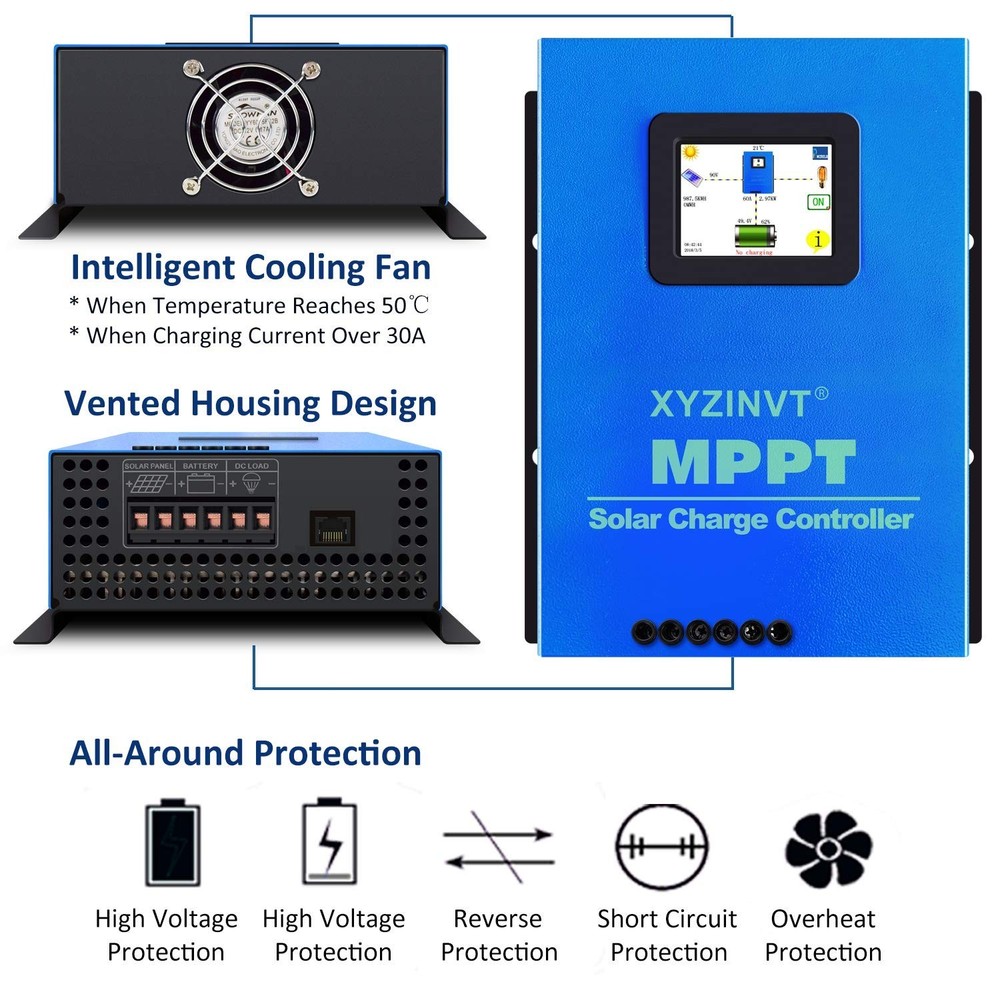 MPPT Solar Charge Controller 60A 170V Input Volt PV Solar Panel Controller