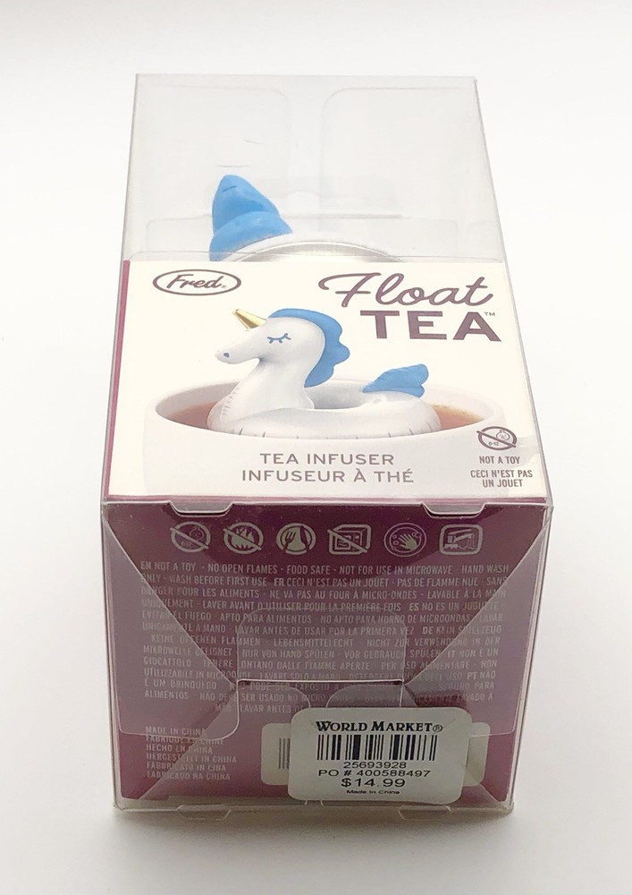 Fred FLOAT-TEA Unicorn Tea Infuser -NEW SEALED- Pool Float Style S.S. Mesh