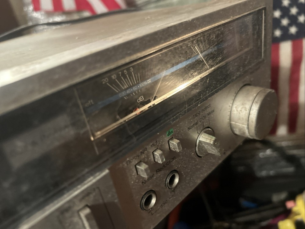 Technics M234X Stereo Cassette Deck Silver Dolby One Touch Recording untested