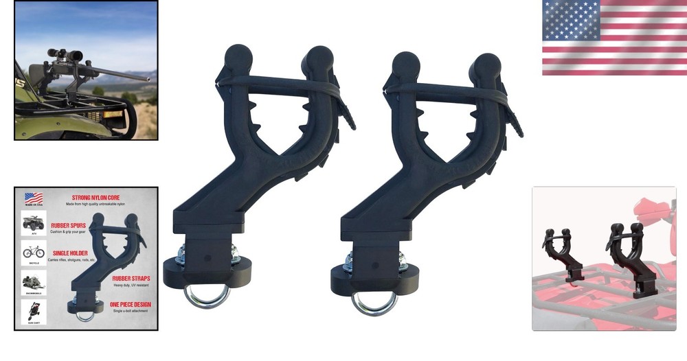 Offset Graspur ATV Gun Rack for Efficient Cargo Space - Lightweight Design