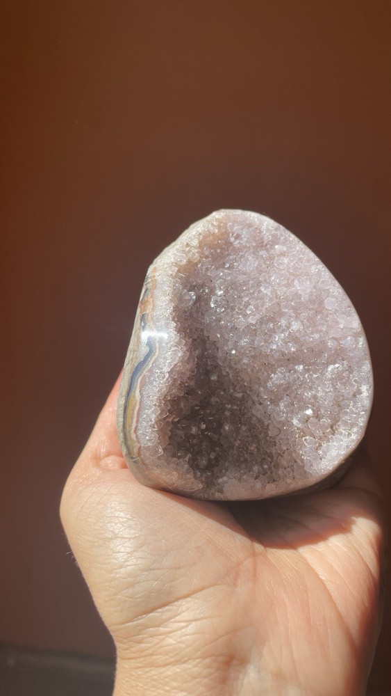 Natural Pink Uruguayan Amethyst Agate Crystal Piece