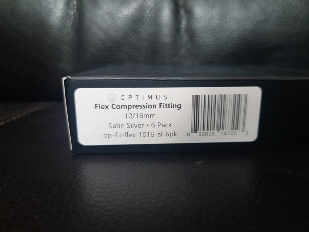 OPTIMUS FLEX COMPRESSION FITTING - 10/16mm - SATIN Silver- 6 PACK
