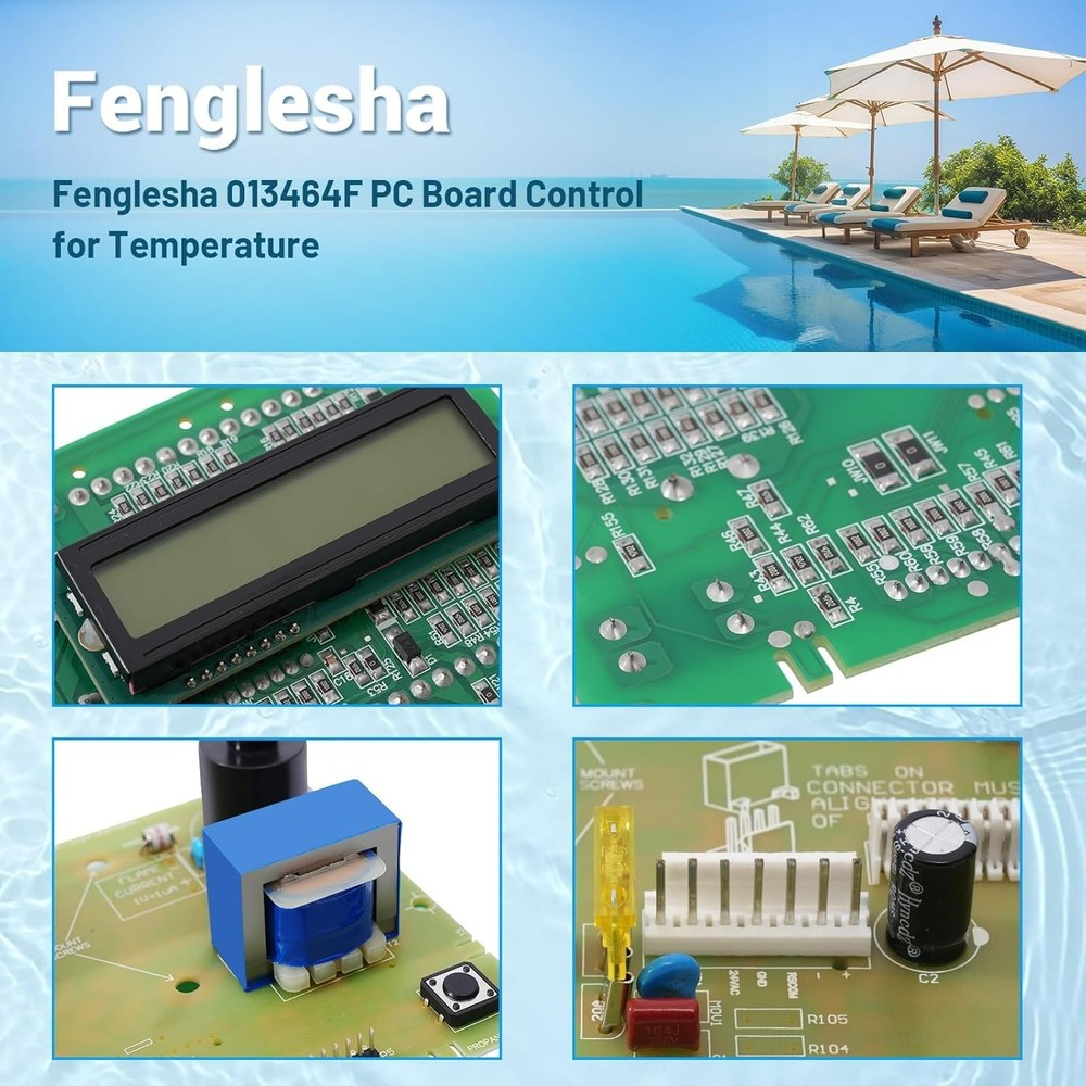 013464F Replacement for Raypak Digital Gas Heater Control Board for 185B, 265B,