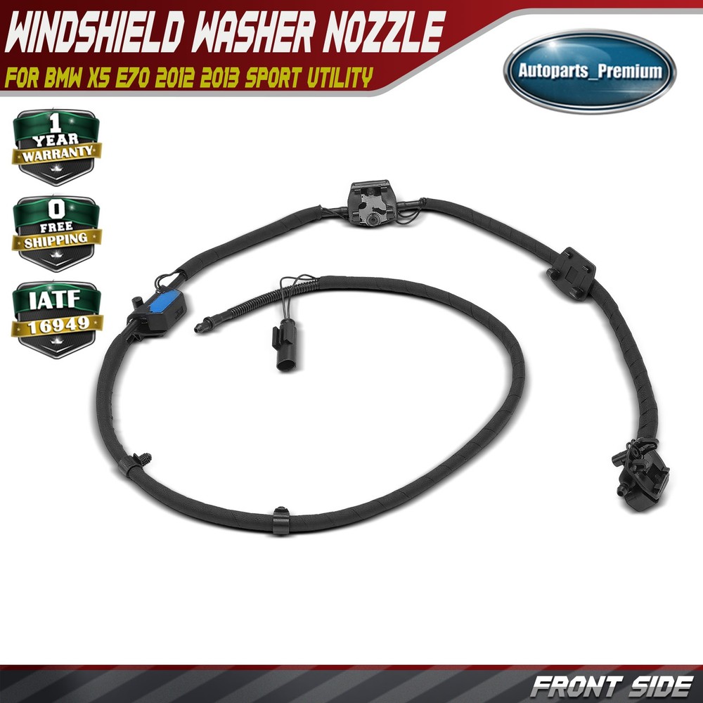 Front Side Windshield Washer Nozzle Jet with Heated for BMW E70 X5 2012 2013 SUV