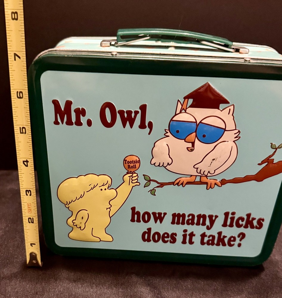 Tootsie Roll Pop 8” Lunchbox "Mr. Owl, How Many Licks Does It Take?"