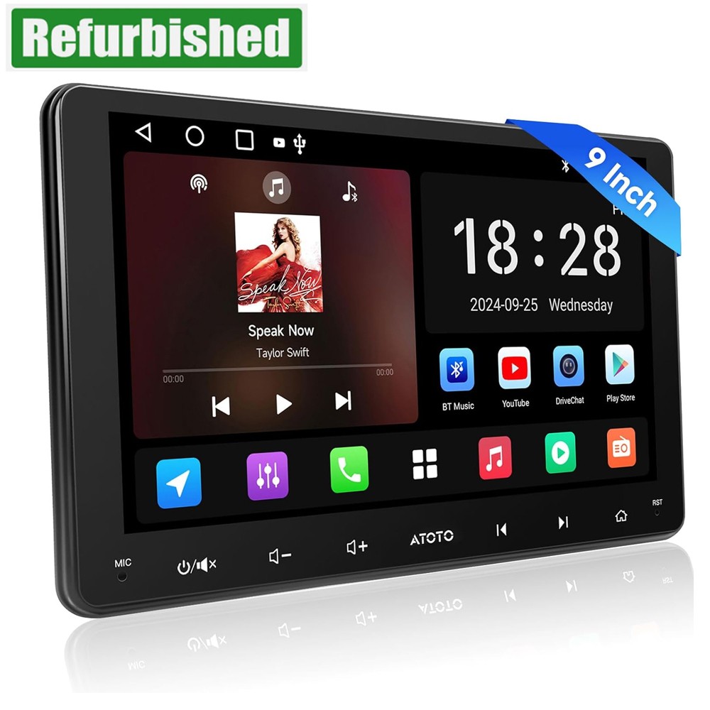 ATOTO Android 9in Double 2DIN Car Stereo GPS Radio Wireless CarPlay&Android Auto