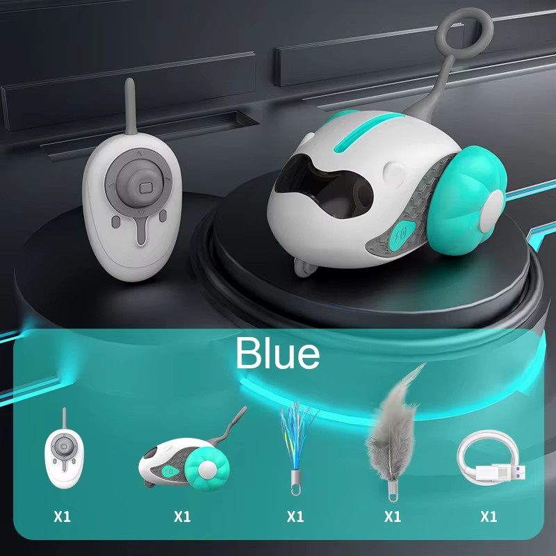 Cat Toy Ball Automatic Rolling Smart Cat Toy Car Interactive Car Remote Control