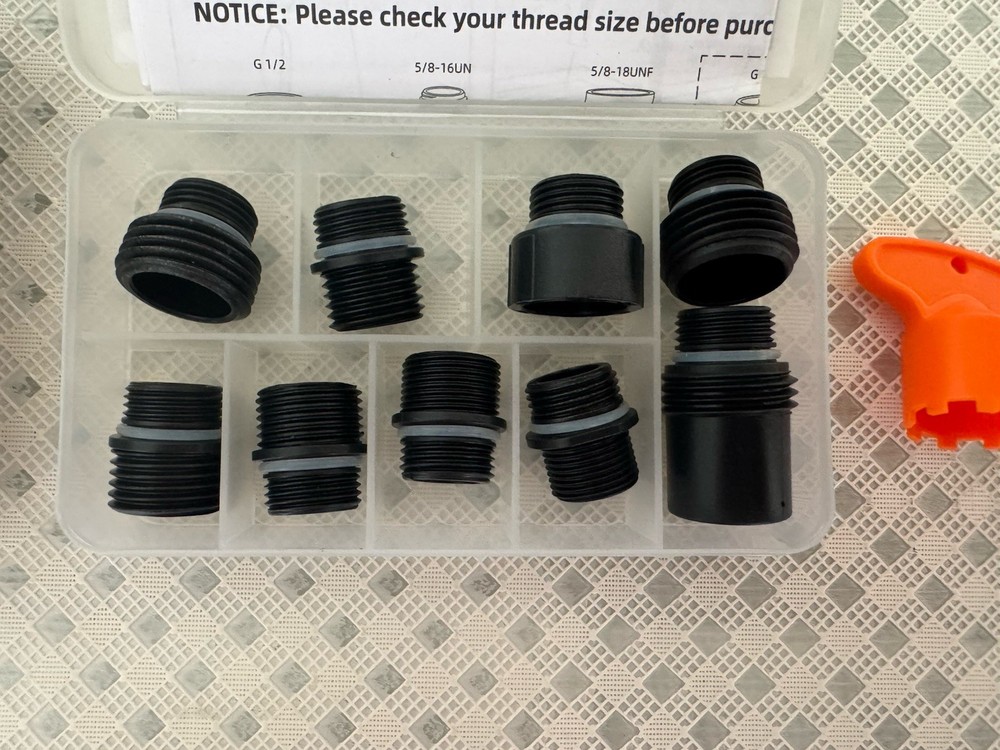 (LUH) Metal Kitchen Faucet Spray Head 3-Function Pull Down Brushed Nickel