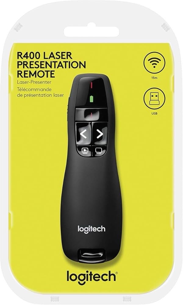 Logitech R400 Laser Presentation Remote - Black