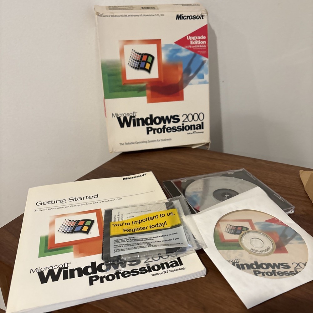 Microsoft Windows 2000 Professional Retail Box,  Upgrade Version