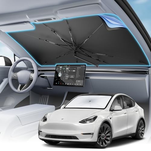 Car Windshield Sun Shade - Foldable Medium(57"L x 32"W) Silvery&Black