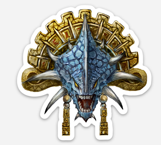 Lizard Men Vinyl Sticker 2.95" x 3"