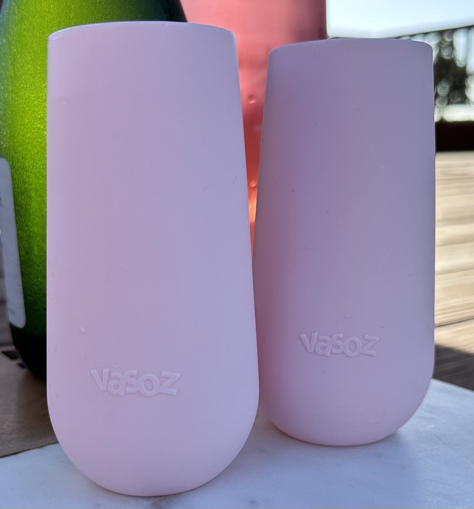 Silicone Champagne flutes, 2 pack Pink color