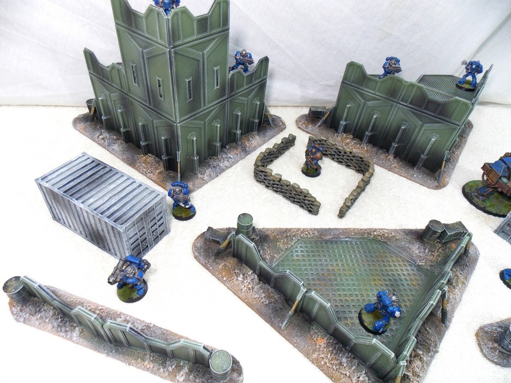 WARGAMING TERRAIN PAINTED BUNDLE 9 PIECE SET .....ADVANCE ORDERS