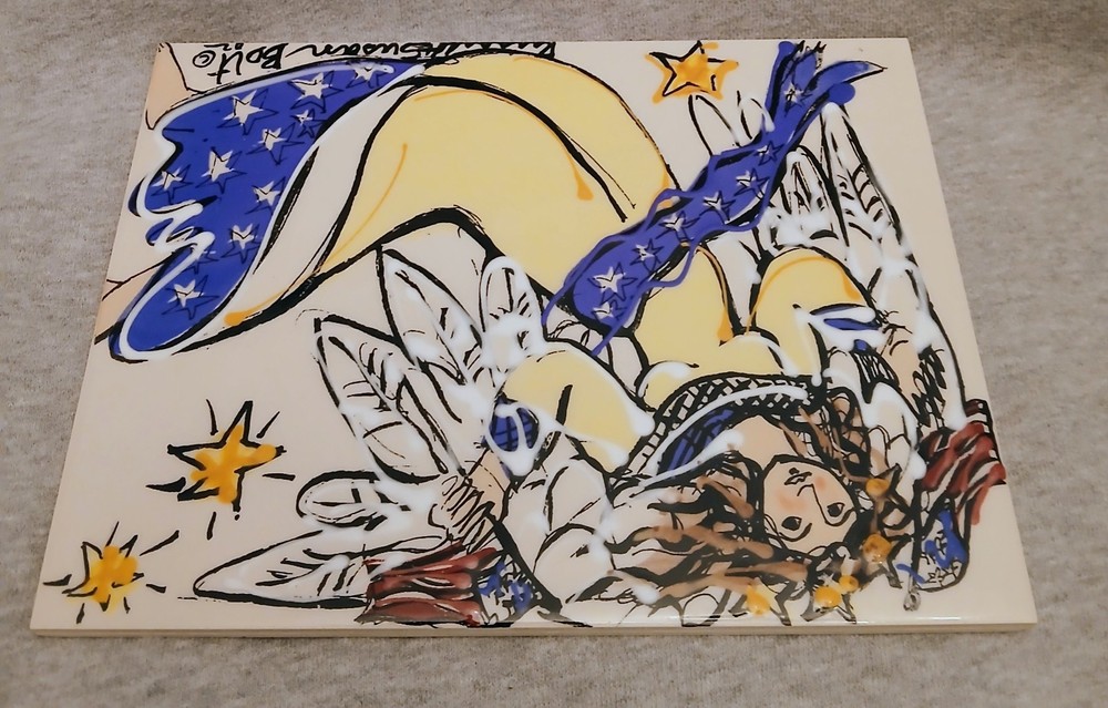 Richard and Suan Bolt Ceramic Patriotic Angle Tile