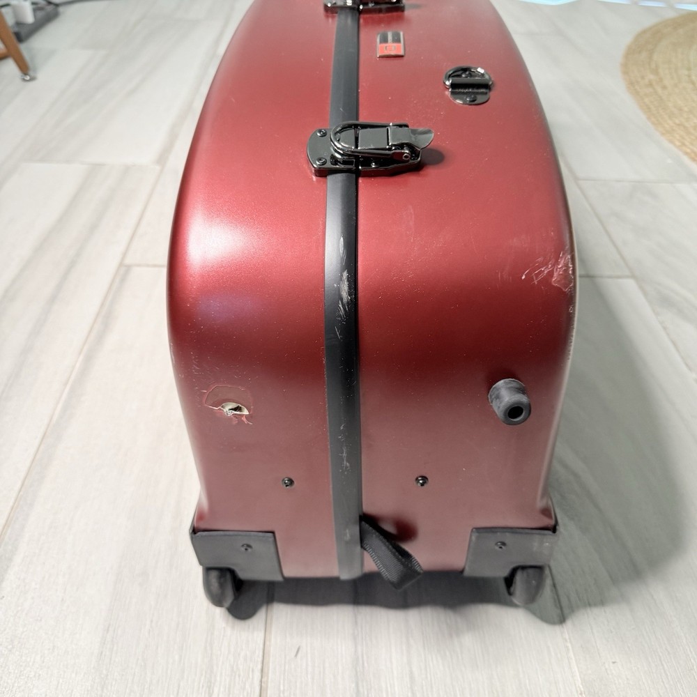 Crossrock Low A Baritone Saxophone Case with Wheels | Polycarbonate Hard Shell