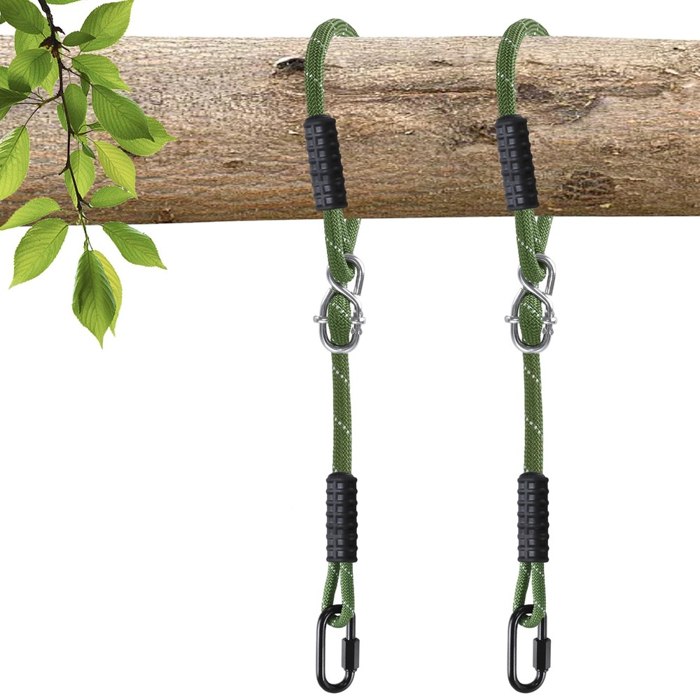 2 PC Heavy Duty Tree Swing Ropes Hammock,Tree Swings Hanging Straps,Adjustabl...