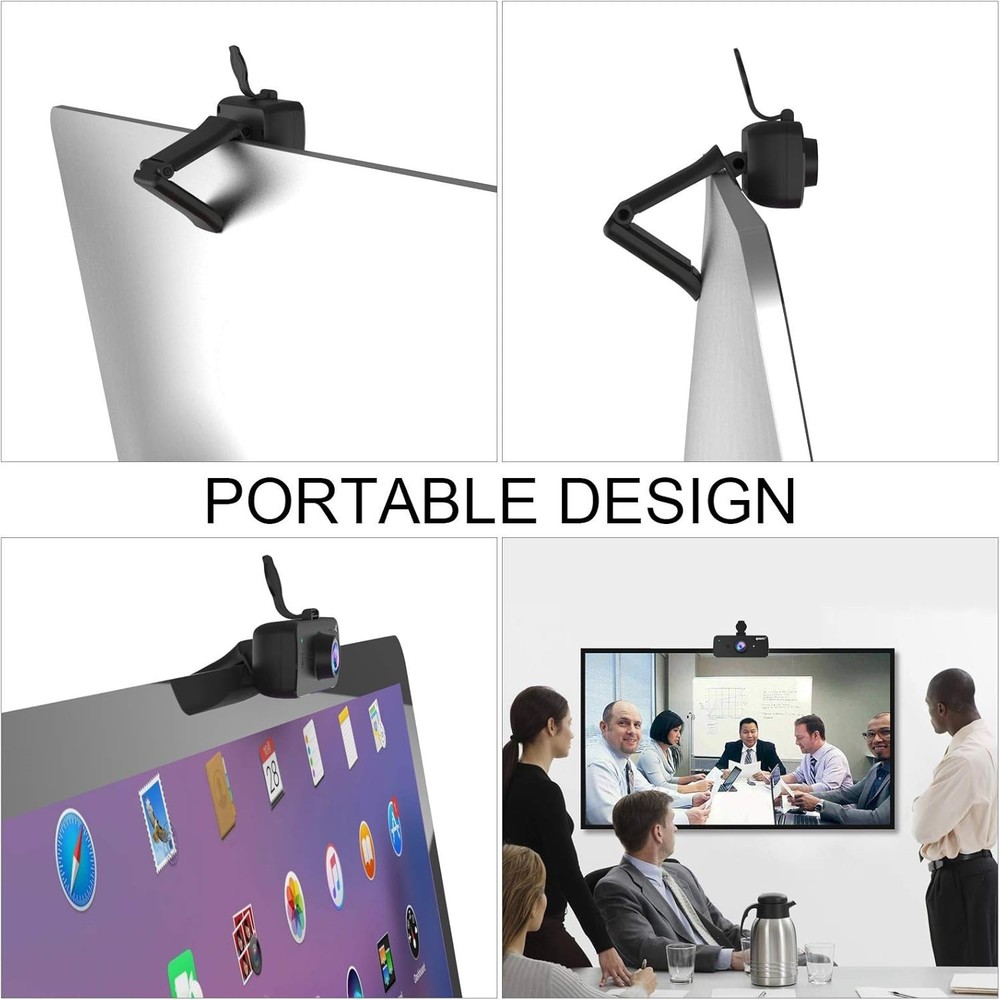 1080P Webcam with Microphone & Privacy Cover for PC USB HD Web Camera