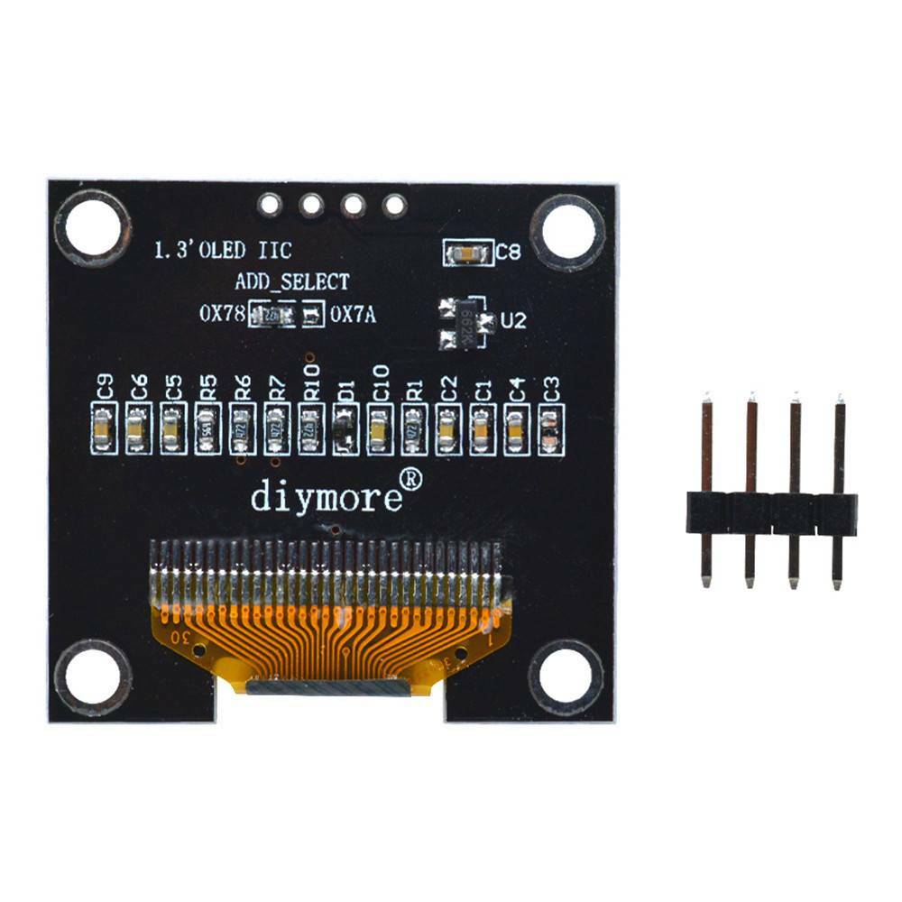 1.3" White OLED LCD 4PIN Display Module IIC I2C Interface 128x64