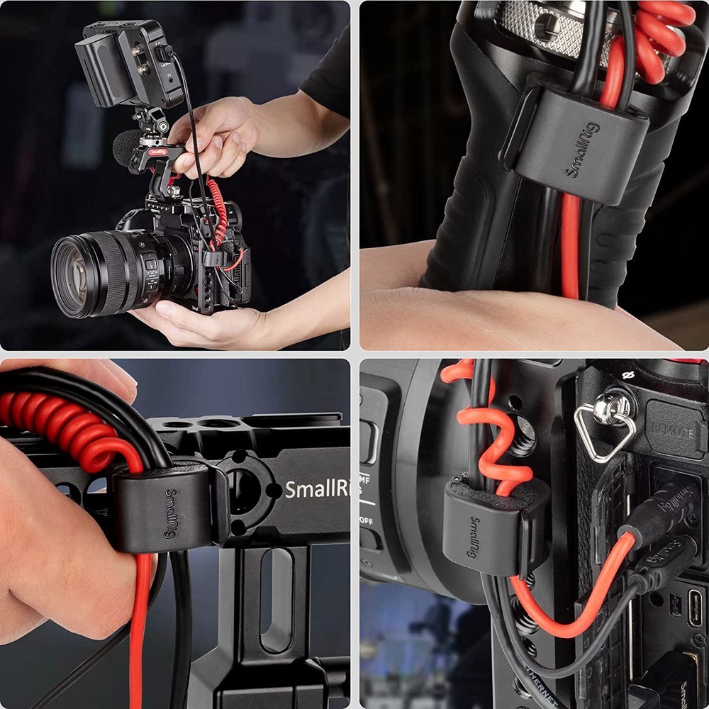 SmallRig Camera Cable Clamp (4 pcs) for HDMI / SDI / Microphone Cable, 2-6mm