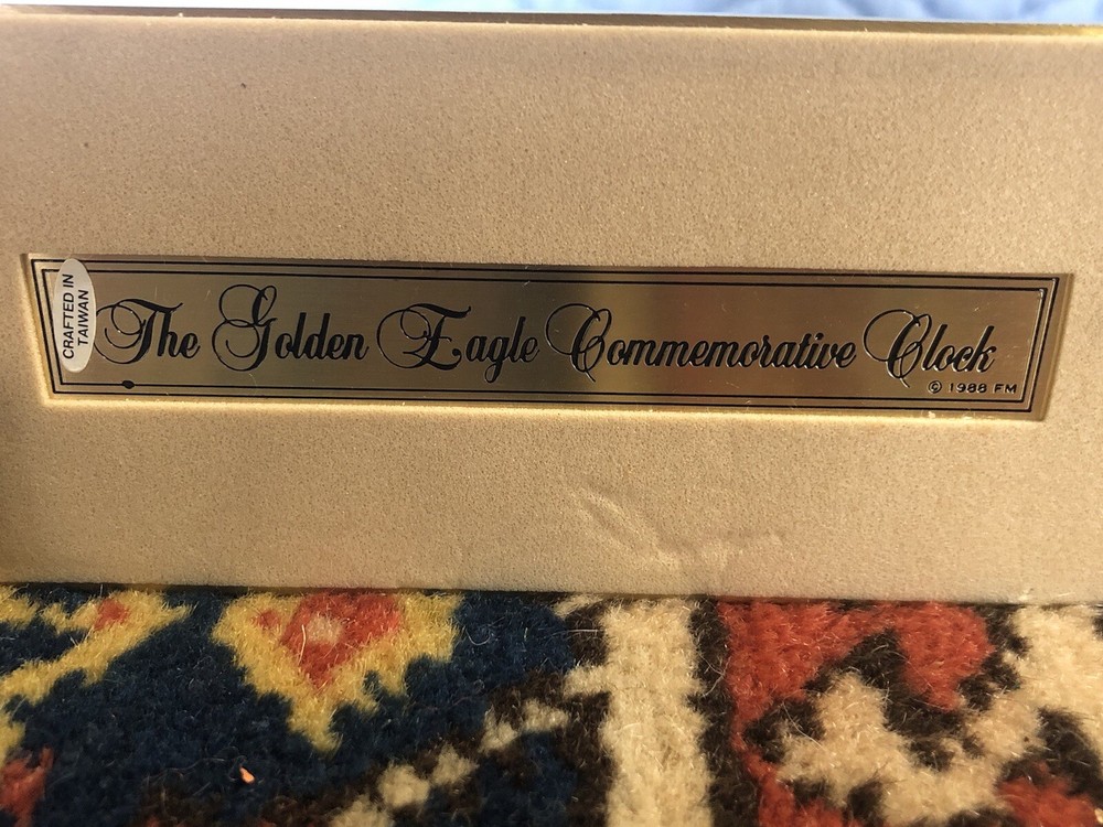 Clock The Golden Eagle Commemorative Clock 1988
